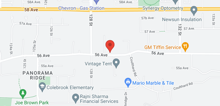 map of 12883 56 AVENUE